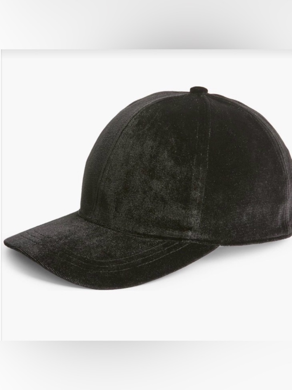 Treasure & Bond Velvet Baseball Cap in Black EUC